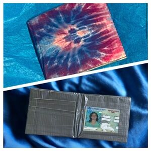 🟢5/$25  𝑯𝒂𝒏𝒅𝒎𝒂𝒅𝒆 Tie Die Duct Tape Wallet